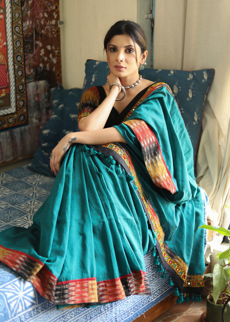 Orange Soft Lichi Silk Saree, Beautiful Jacquard Rich Pallu Saree